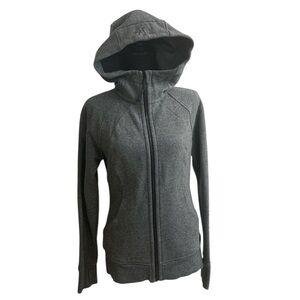 Gray Hooded Zip-Up Jacket
